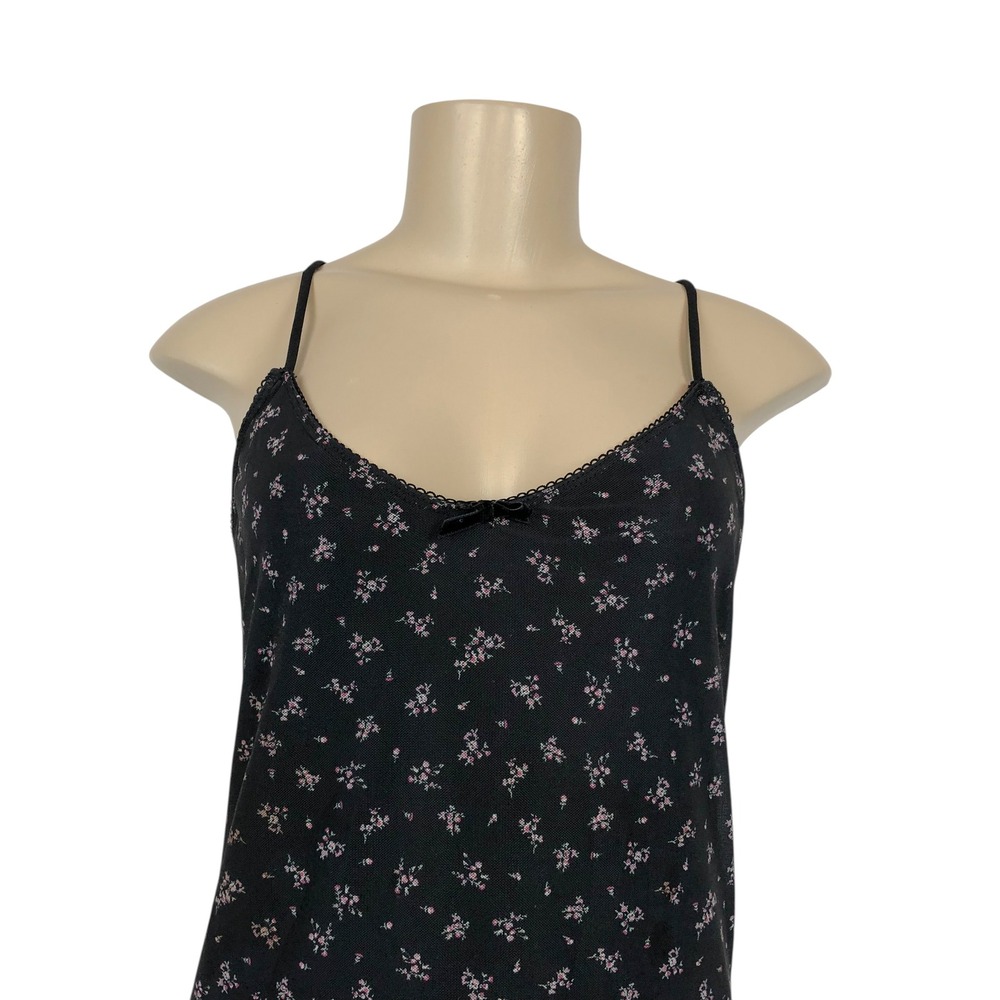 Pink Republic Floral Print Mesh Midi Slip Dress Size M V-Neck Fairy Grunge Y2K - Picture 2 of 7